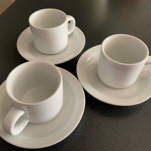 3 Porcelain Espresso Cups  ~ Pier 1